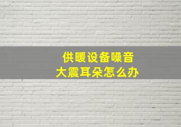 供暖设备噪音大震耳朵怎么办