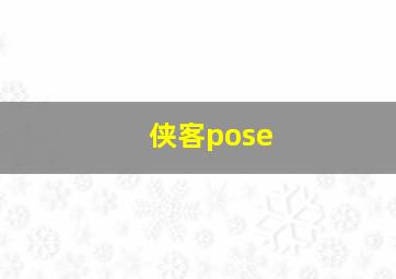 侠客pose