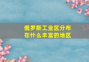 俄罗斯工业区分布在什么丰富的地区