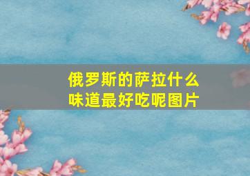 俄罗斯的萨拉什么味道最好吃呢图片