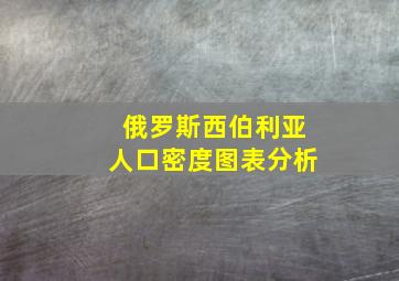 俄罗斯西伯利亚人口密度图表分析