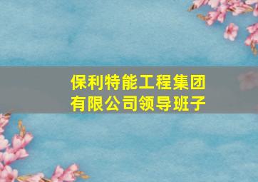 保利特能工程集团有限公司领导班子