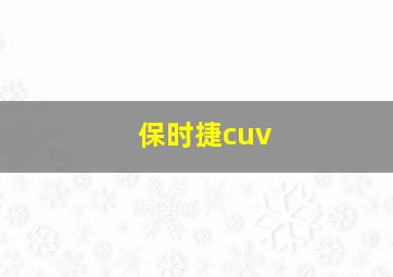 保时捷cuv