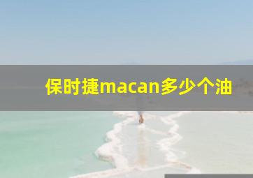 保时捷macan多少个油