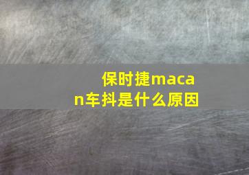 保时捷macan车抖是什么原因