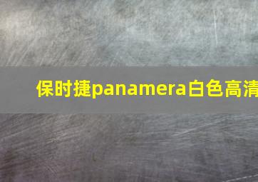 保时捷panamera白色高清