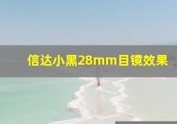 信达小黑28mm目镜效果