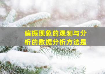 偏振现象的观测与分析的数据分析方法是