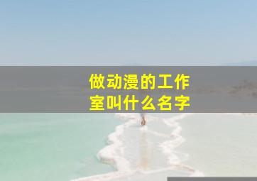 做动漫的工作室叫什么名字