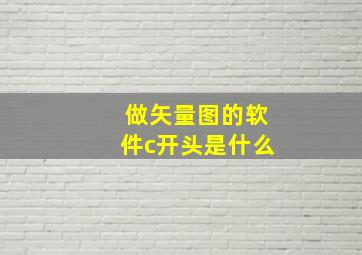 做矢量图的软件c开头是什么