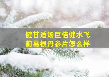 健甘适汤臣倍健水飞蓟葛根丹参片怎么样