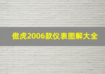 傲虎2006款仪表图解大全