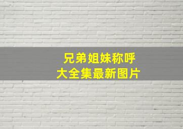 兄弟姐妹称呼大全集最新图片