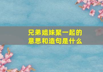 兄弟姐妹聚一起的意思和造句是什么