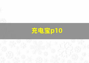 充电宝p10