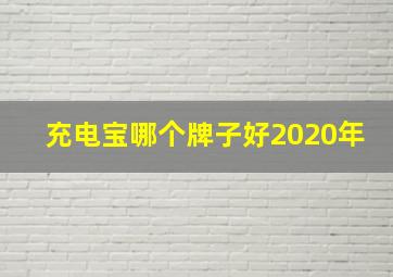 充电宝哪个牌子好2020年