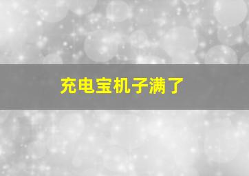 充电宝机子满了