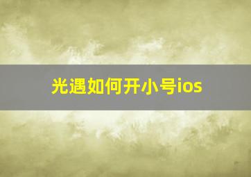 光遇如何开小号ios