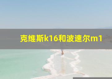 克维斯k16和波速尔m1