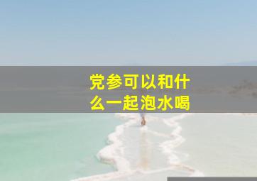 党参可以和什么一起泡水喝