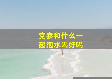 党参和什么一起泡水喝好喝