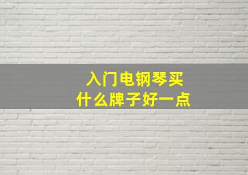 入门电钢琴买什么牌子好一点