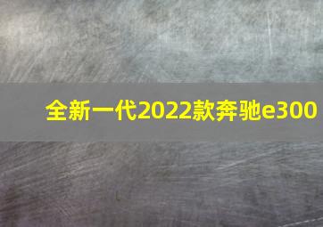 全新一代2022款奔驰e300