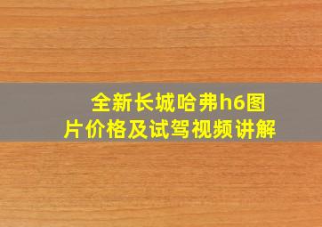 全新长城哈弗h6图片价格及试驾视频讲解