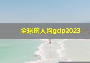 全球的人均gdp2023