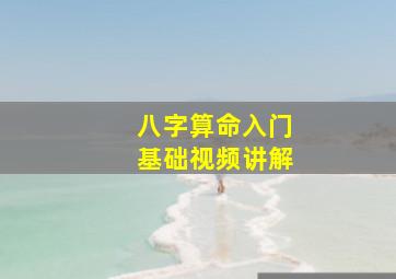 八字算命入门基础视频讲解