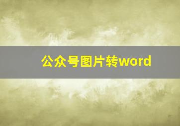 公众号图片转word