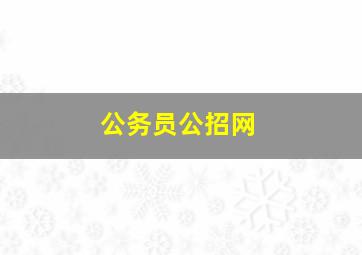 公务员公招网