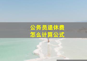 公务员退休费怎么计算公式