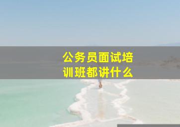 公务员面试培训班都讲什么