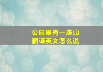 公园里有一座山翻译英文怎么说