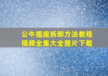 公牛插座拆卸方法教程视频全集大全图片下载