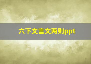 六下文言文两则ppt