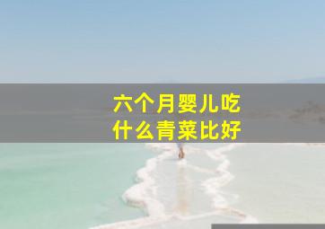 六个月婴儿吃什么青菜比好