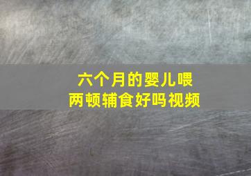 六个月的婴儿喂两顿辅食好吗视频