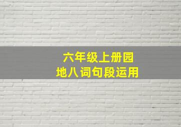 六年级上册园地八词句段运用