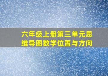 六年级上册第三单元思维导图数学位置与方向