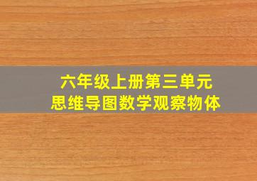 六年级上册第三单元思维导图数学观察物体