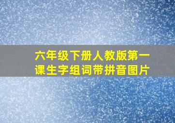 六年级下册人教版第一课生字组词带拼音图片