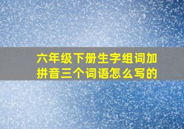 六年级下册生字组词加拼音三个词语怎么写的