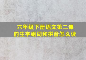 六年级下册语文第二课的生字组词和拼音怎么读