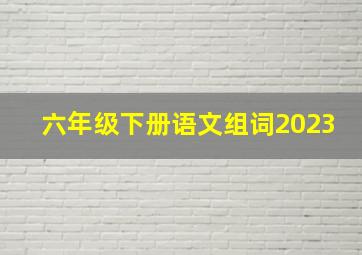 六年级下册语文组词2023