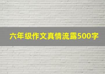 六年级作文真情流露500字