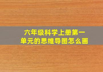 六年级科学上册第一单元的思维导图怎么画