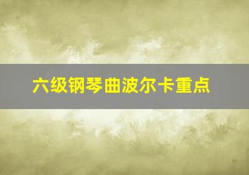 六级钢琴曲波尔卡重点