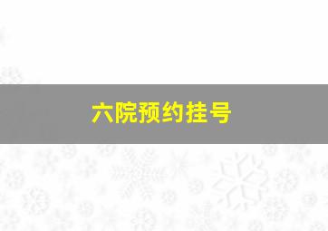 六院预约挂号